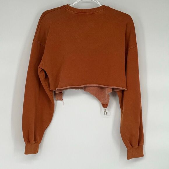 ZARA Women’s Cropped Metallica Sweatshirt Med Graphic Grunge Y2K Distressed NWT - Picture 13 of 15